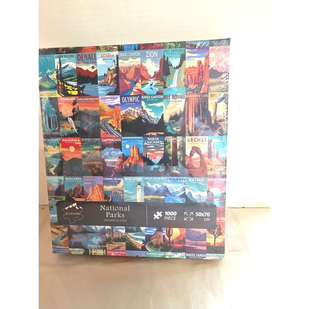 New sealed Pickforu National Parks Jigsaw Puzzle 1000 Pieces Multicolor 50x70 cm